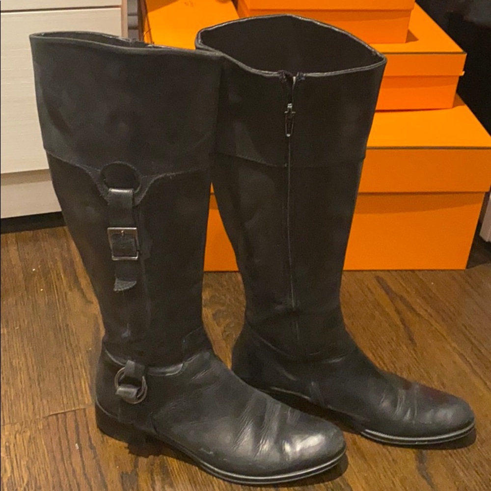 Genuine leather riding boots
